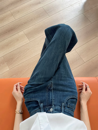 YEEYEEWang - Wide Leg Denim Pants â€?Designed for Asian Fit, High Waist & Tummy Control