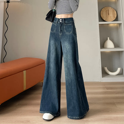 YEEYEEWang - Wide Leg Jeans for Women â€?Asian Fit, High Waist & Relaxed