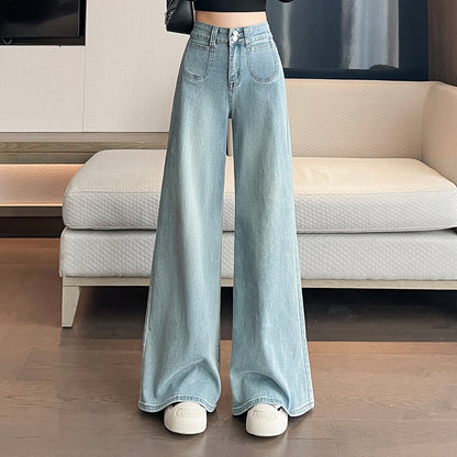 YEEYEEWang - Wide Leg Jeans for Women â€?Asian Fit, High Waist & Relaxed