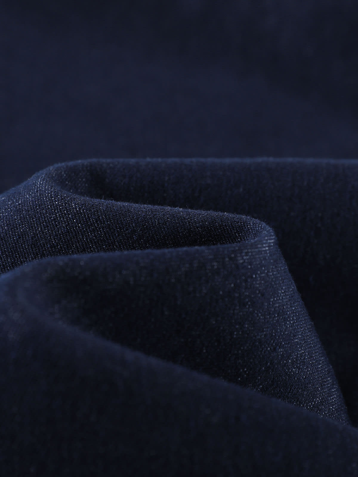 YEEYEEWang Wide-Leg jeans in Denim Blue, Asian-fit cut, close-up of soft denim fabric texture with subtle sheen.